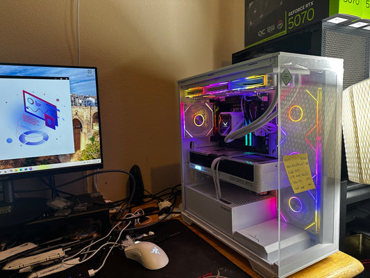 #029 Gorgeous white design $2300 with 7800X3D and RTX 5070TI 16GB