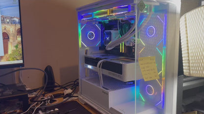 #029 Gorgeous white design $2300 with 7800X3D and RTX 5070TI 16GB